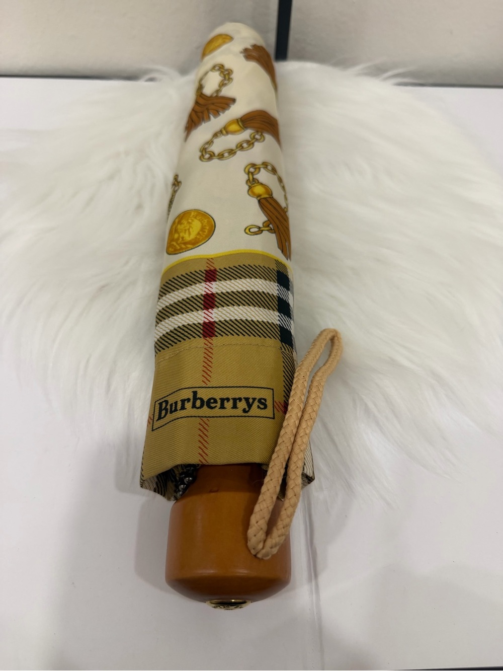 Vintage Burberrys of London Folding Umbrella